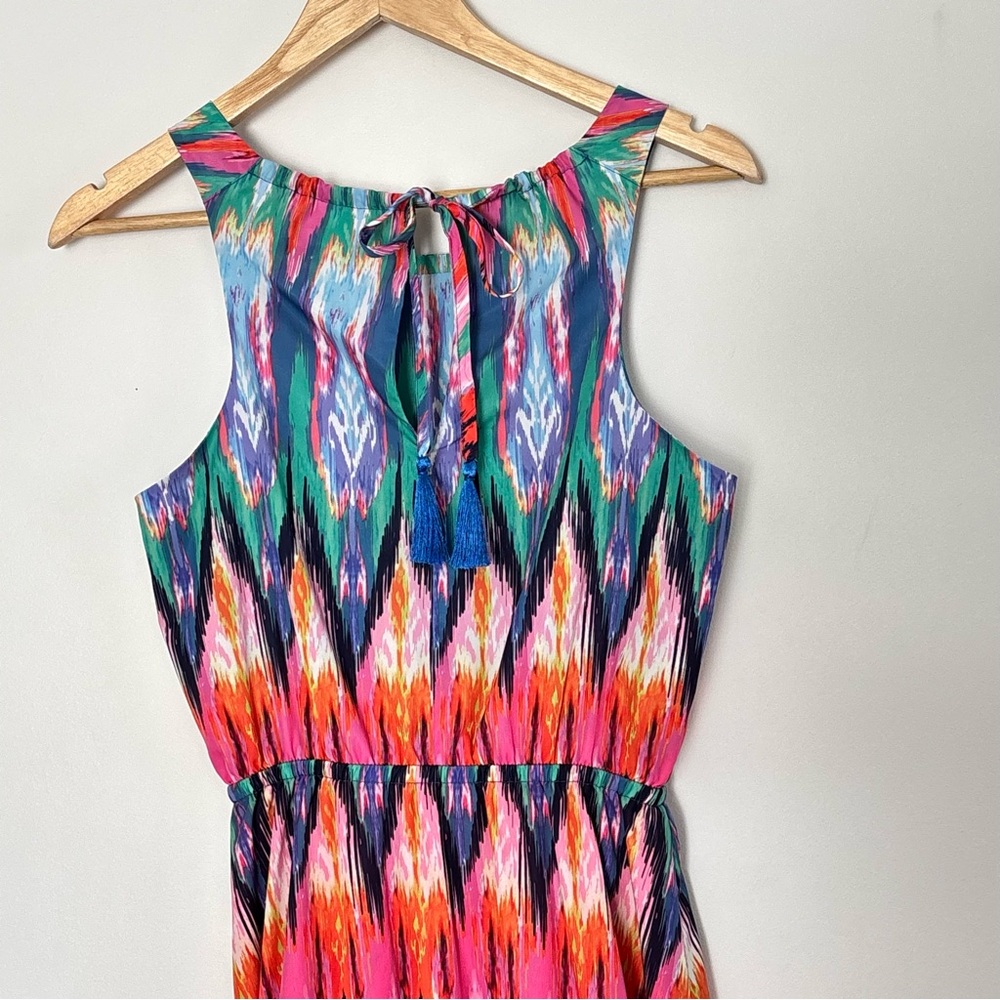 Athleta Martinique Ikat Colorful Midi Dress Size XXS 2XS/XS *K3 - Picture 11 of 15